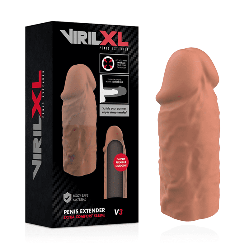 VIRILXL - LIQUID SILICONE V3 BROWN PENIS EXTENSION 2