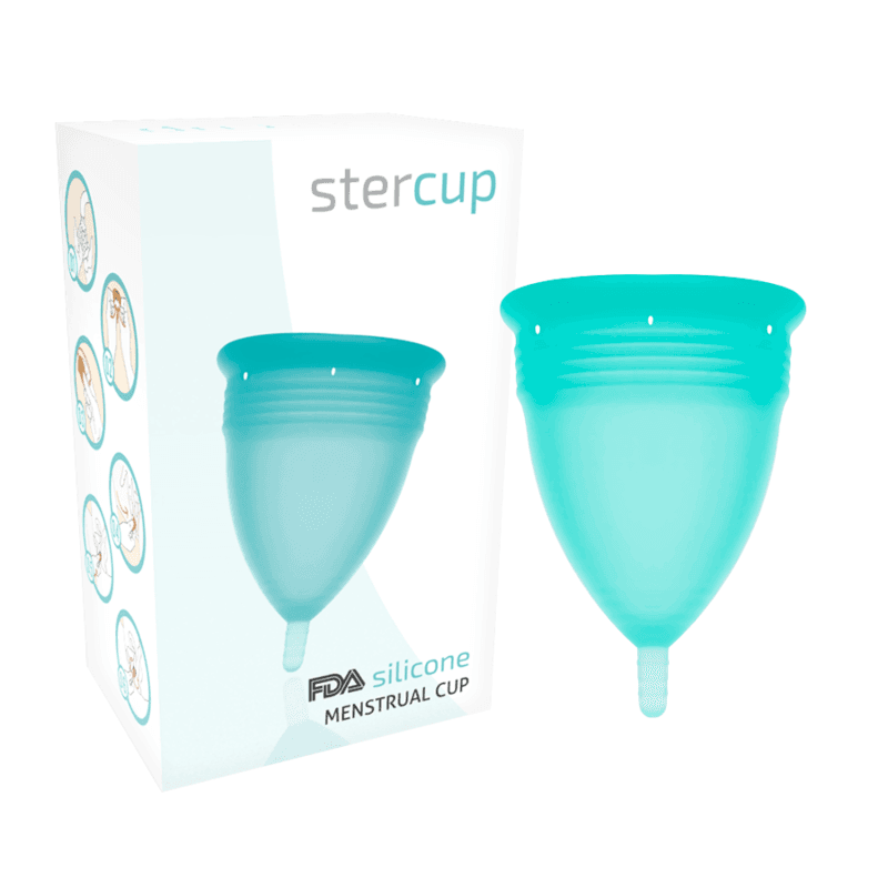 STERCUP - FDA SILICONE MENSTRUAL CUP AQUAMARINE - SIZE L 2