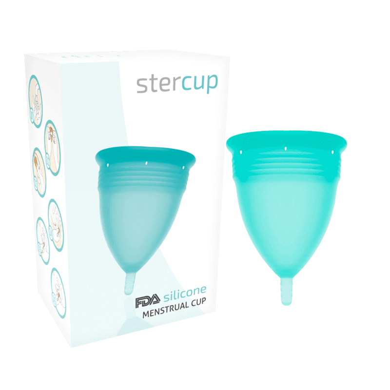 STERCUP - FDA SILICONE MENSTRUAL CUP AQUAMARINE - SIZE S 2