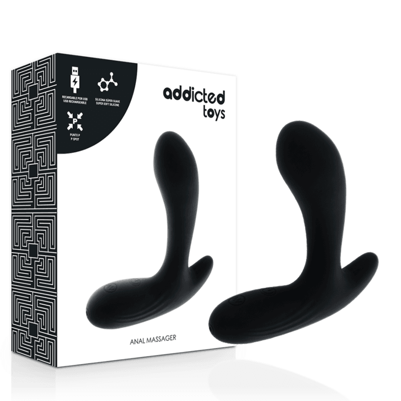 ADDICTED TOYS - ANAL MASSAGER BLACK VIBRATION 2