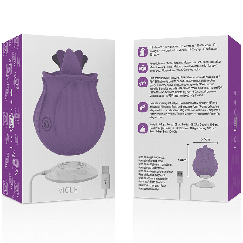 INTENSE - VIOLET CL TORIS STIMULATOR 10 VIBRATIONS LILAC 5