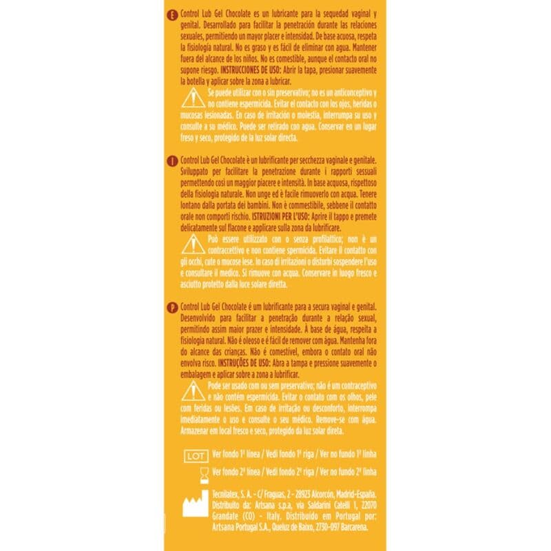 CONTROL - LUB GEL CHOCOLATE LUBRICANT 75 ML 2