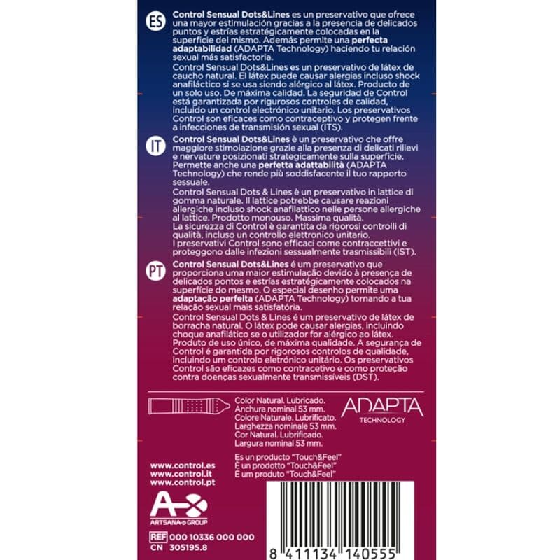 CONTROL - SENSUAL DOTS & LINES POINTS AND STRETCH MARKS 12 UNITS 2
