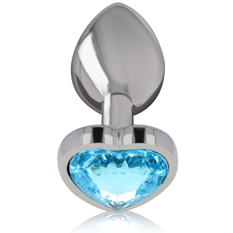 INTENSE - ALUMINUM METAL ANAL PLUG BLUE HEART SIZE S 2