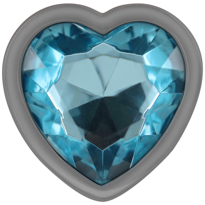 INTENSE - ALUMINUM METAL ANAL PLUG BLUE HEART SIZE M 5