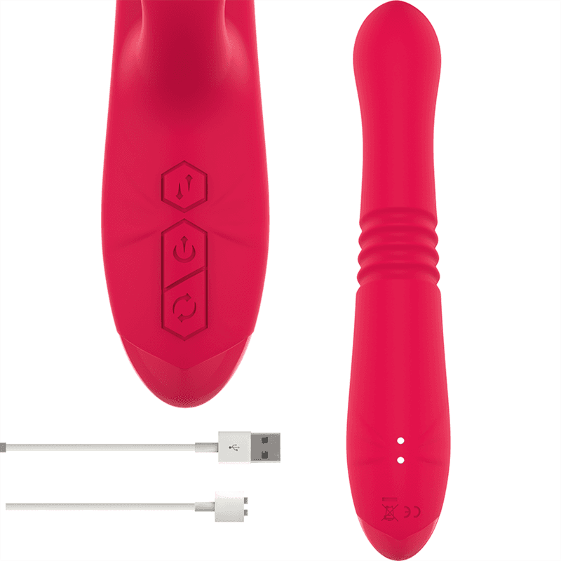 INTENSE - DUA MULTIFUNCTION RECHARGEABLE UP & DOWN VIBRATOR WITH RED TONGUE 4