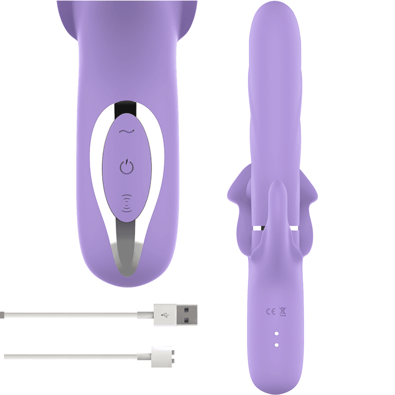 INTENSE - BILLIE MULTIFUNCTIONAL RECHARGEABLE SUCTION VIBRATOR WITH PURPLE PUSH BUTTON 4