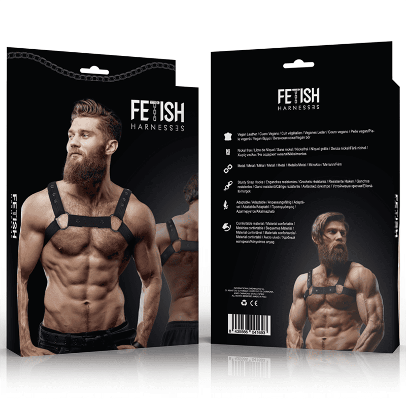 FETISH SUBMISSIVE ATTITUDE - ADJUSTABLE NEOPRENE CHEST SPORTS HARNESS FOR MEN 2