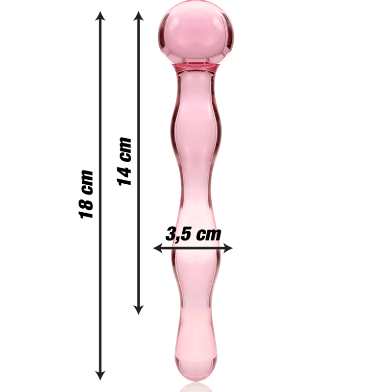 NEBULA SERIES BY IBIZA - MODELO 13 DILDO CRISTAL 18 CM -O- 3.5 CM 5