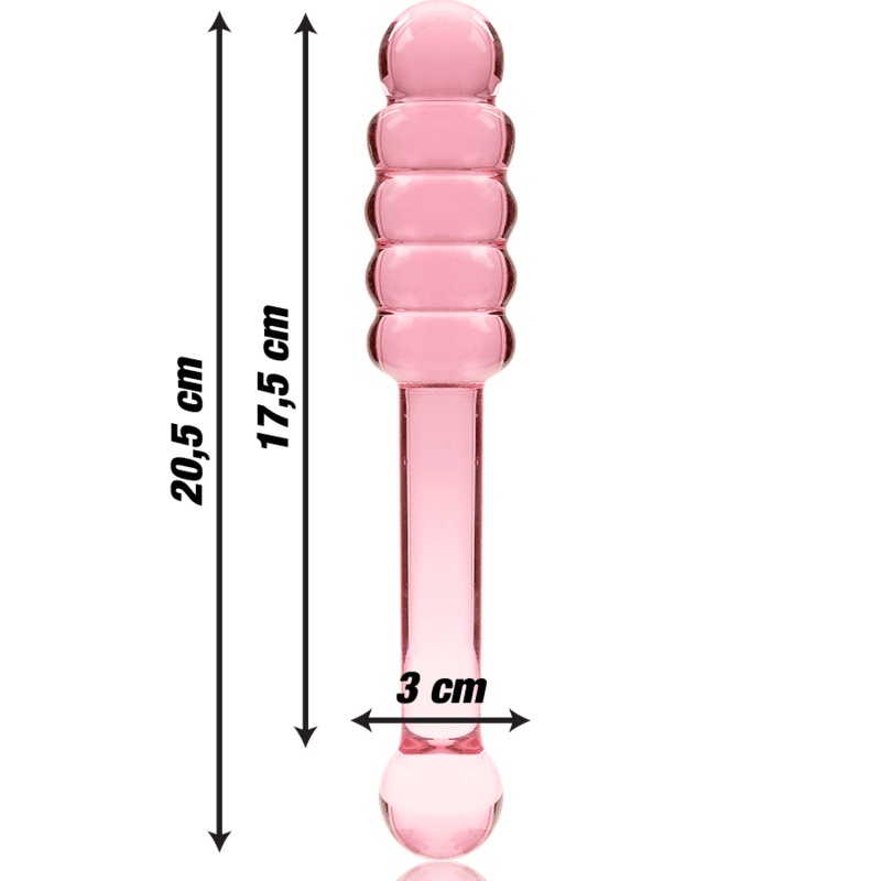 NEBULA SERIES BY IBIZA - MODELO 20 DILDO CRISTAL 20.5 CM -O- 3 CM 5