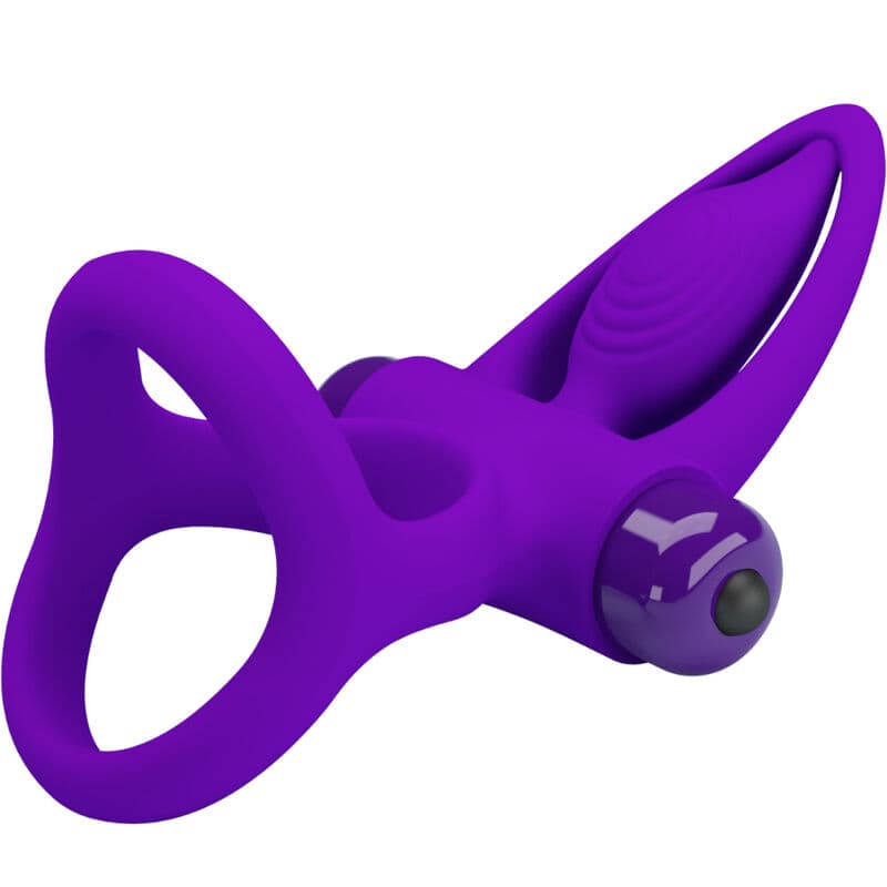 PRETTY LOVE - VIBRATOR RING 10 VIBRATIONS VIOLET SILICONE 5