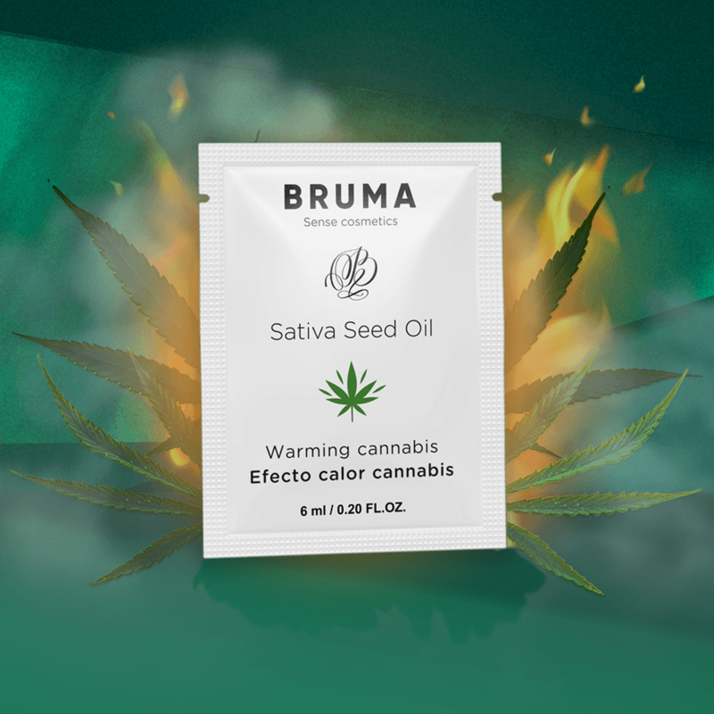 BRUMA - SATIVA SEED OIL SLIDING GEL WARMING CANNABIS FLAVOR 6 ML 4