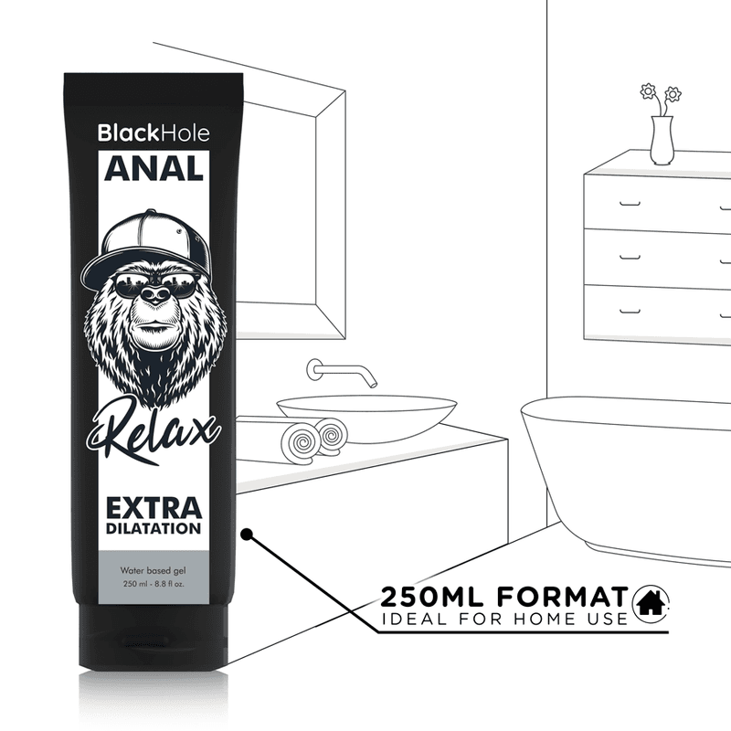 BLACK HOLE - WATER BASE GEL ANAL DILATION 250 ML 5