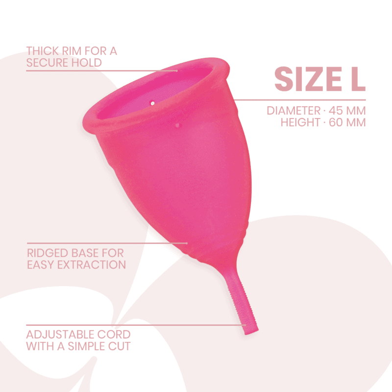 INTIMICHIC - MENSTRUAL CUP MEDICAL GRADE SILICONE - SIZE L 3