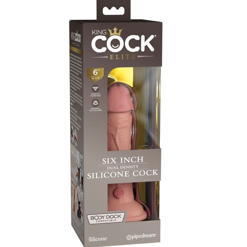 KING COCK - ELITE REALISTIC SILICONE DILDO 15.2 CM 5