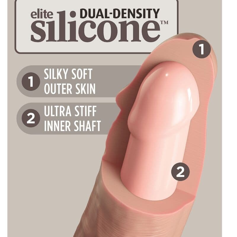 KING COCK - ELITE REALISTIC SILICONE DILDO 17.8 CM 3