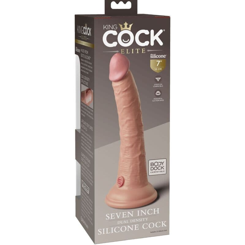 KING COCK - ELITE REALISTIC SILICONE DILDO 17.8 CM 4