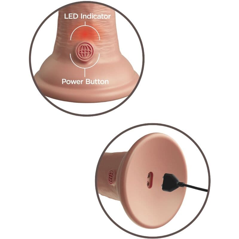 KING COCK - ELITE REALISTIC DILDO VIBRATING & SILICONE 15.2 CM 5