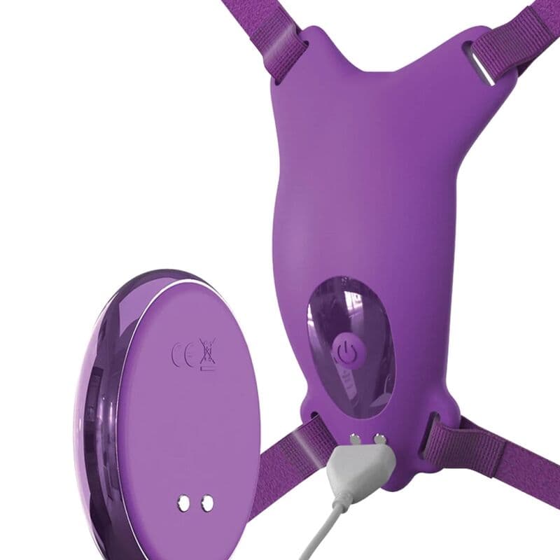 FANTASY FOR HER - BUTTERFLY HARNESS, VIBRATING RECHARGEABLE & REMOTE CONTROL PURPLE 4