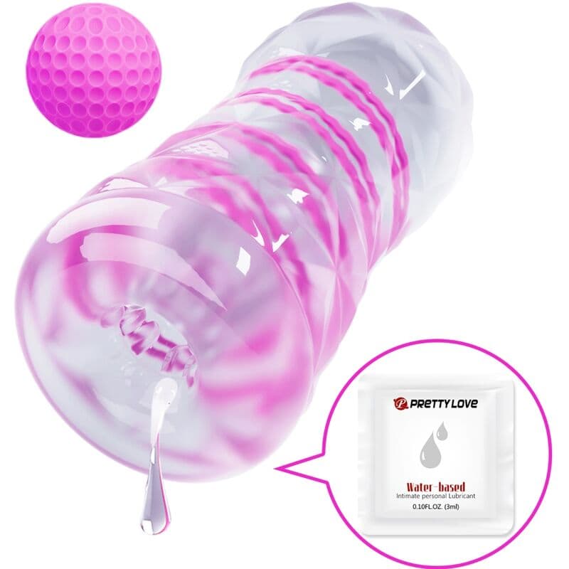PRETTY LOVE - FANTASY MALE MASTURBATOR WITH INTERNAL SPIRAL AND TRANSPARENT BALLS 3