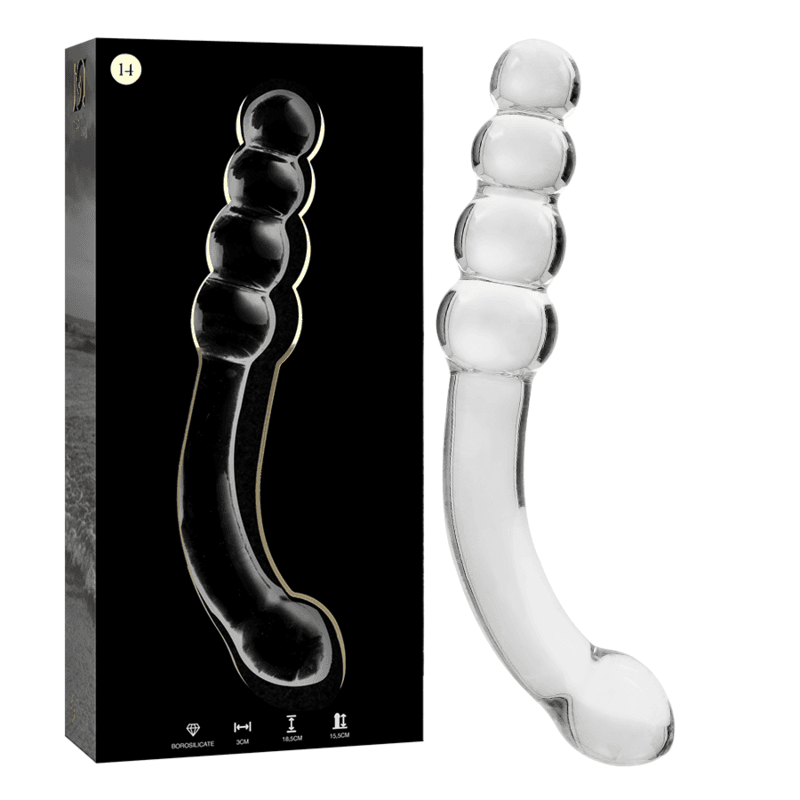 NEBULA SERIES BY IBIZA - MODELO 14 DILDO CRISTAL 18.5 CM -O- 3 CM 3