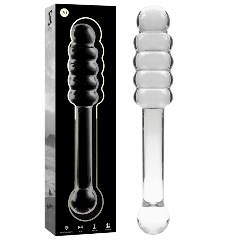 NEBULA SERIES BY IBIZA - MODELO 20 DILDO CRISTAL 20.5 CM -O- 3 CM 3