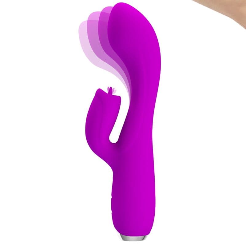 PRETTY LOVE - GLORIA RECHARGEABLE RABBIT VIBRATOR-WATERPROOF PURPLE 2