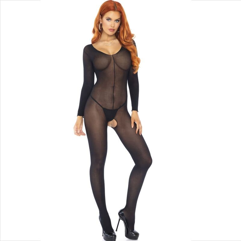LEG AVENUE - BODYSTOCKING LONG SLEEVE BLACK 2