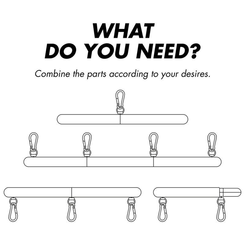 FETISH SUBMISSIVE BONDAGE - ADJUSTABLE SEPARATOR BAR 4 PIECES 5