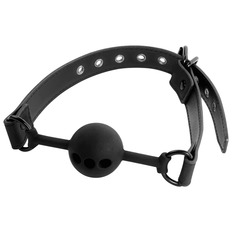 FETISH SUBMISSIVE BONDAGE - BREATHABLE SILICONE BALL GAG 5