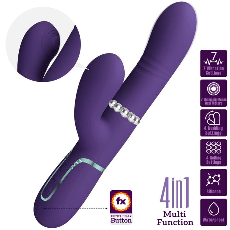 PRETTY LOVE - MULTIFUNCTION G-SPOT VIBRATOR PURPLE 3