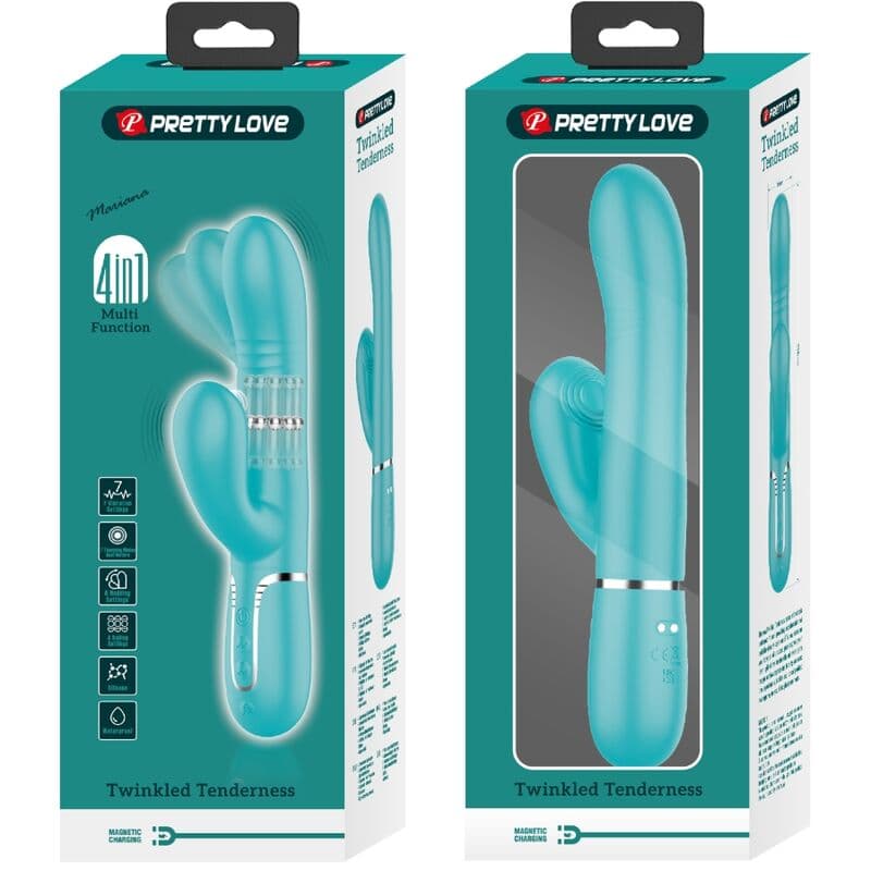 PRETTY LOVE - MULTIFUNCTION G-SPOT VIBRATOR AQUA GREEN 4