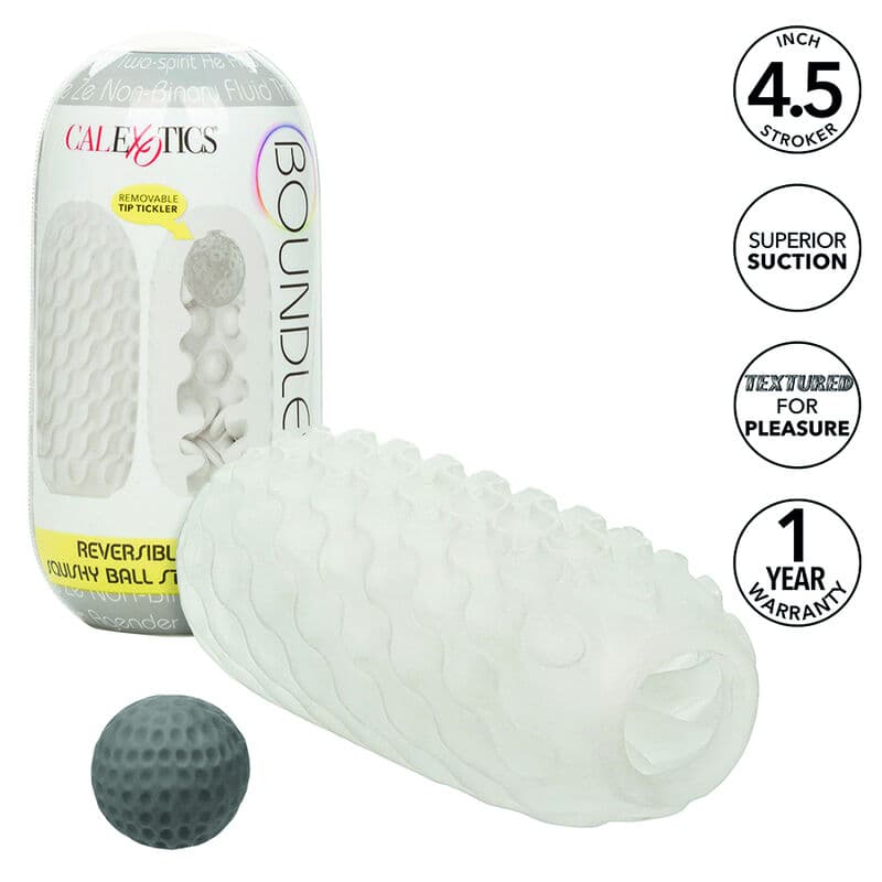 CALEXOTICS - BOUNDLESS REVERSIBLE SQUISHY BALL STROKE YELLOW 2