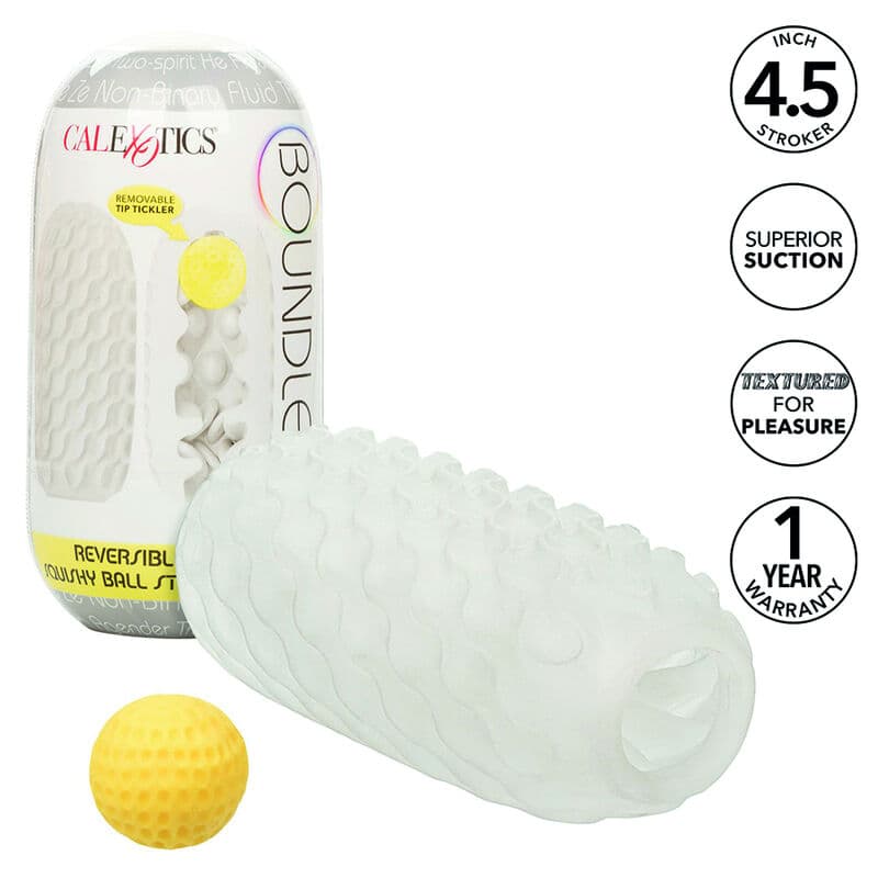 CALEXOTICS - BOUNDLESS REVERSIBLE SQUISHY BALL STROKE GREY 2