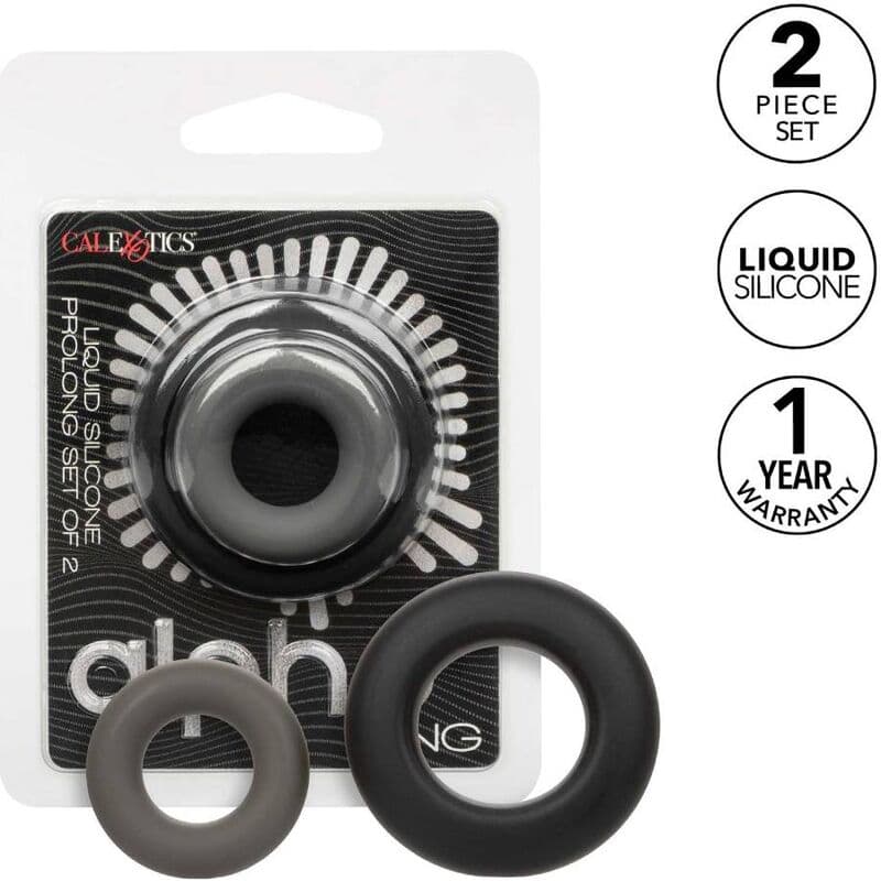 CALEXOTICS - ALPHA PROLONG SET OF 2 RING GREY 2