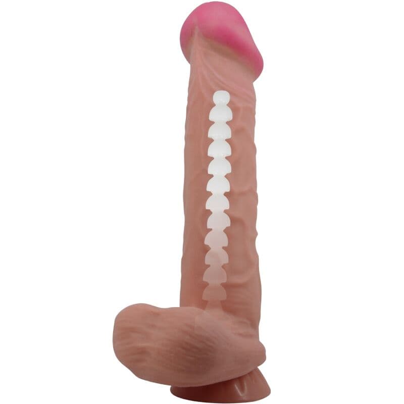 PRETTY LOVE - SLIDING SKIN SERIES REALISTIC DILDO WITH SLIDING SKIN SUCTION CUP BROWN 26 CM 5