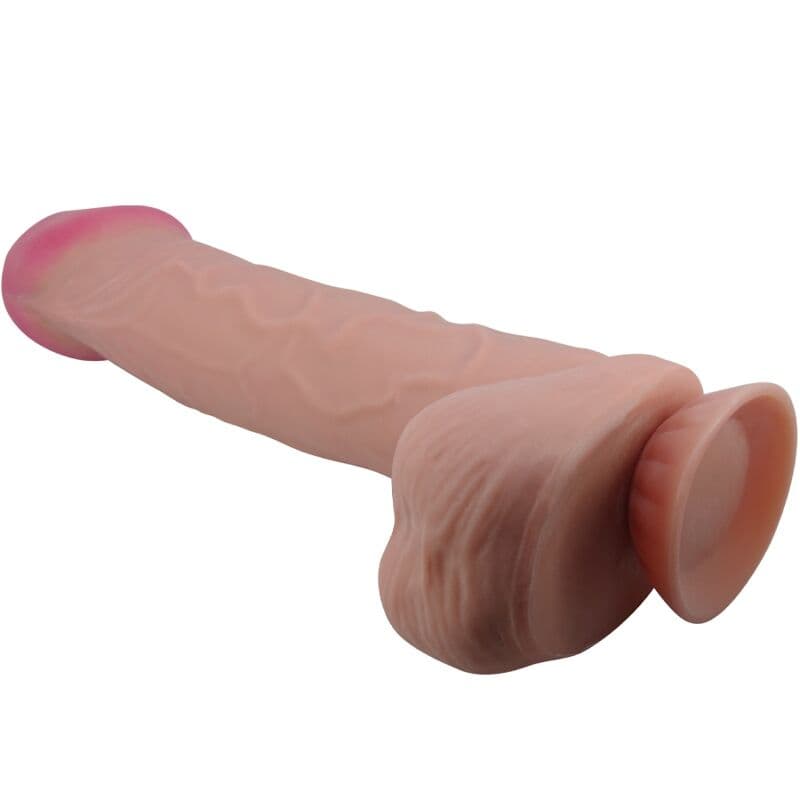PRETTY LOVE - SLIDING SKIN SERIES REALISTIC DILDO WITH SLIDING SKIN SUCTION CUP BROWN 26 CM 2
