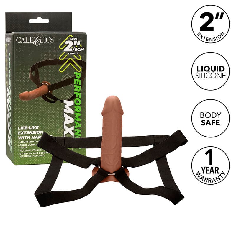 CALEXOTICS - PERFORMANCE MAXX LIFE-LIKE EXTENSION WITH HARNESS BROWN SKIN 2