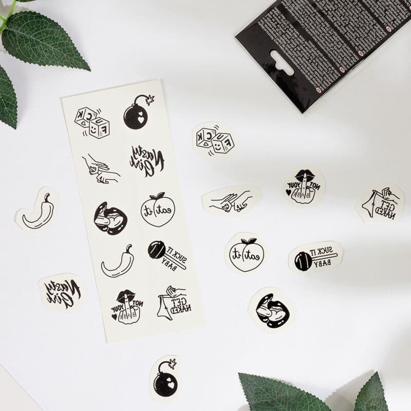 SECRET PLAY - SET OF 10 SPICY COLLECTION TEMPORARY TATTOOS 3