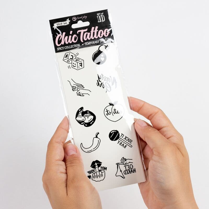 SECRET PLAY - SET OF 10 SPICY COLLECTION TEMPORARY TATTOOS 4