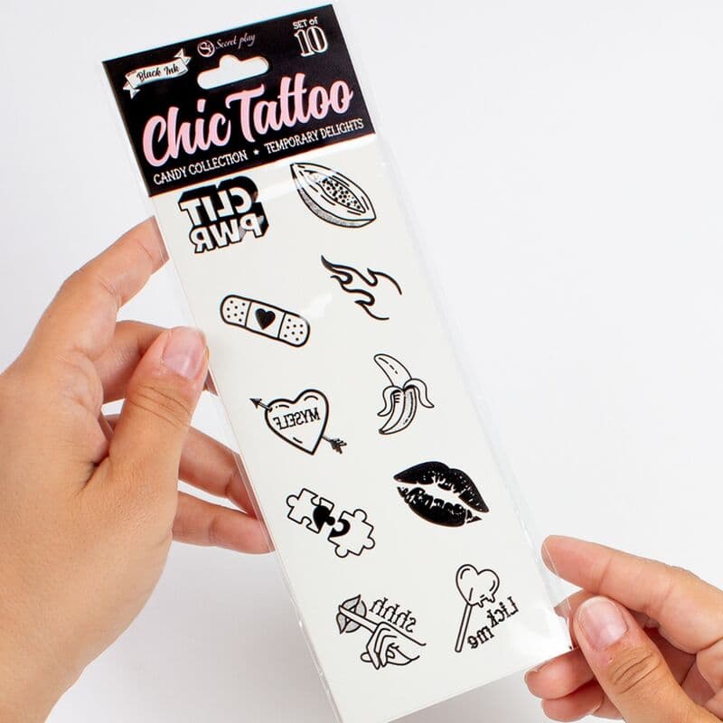 SECRET PLAY - SET OF 10 CANDY COLLECTION TEMPORARY TATTOOS 4