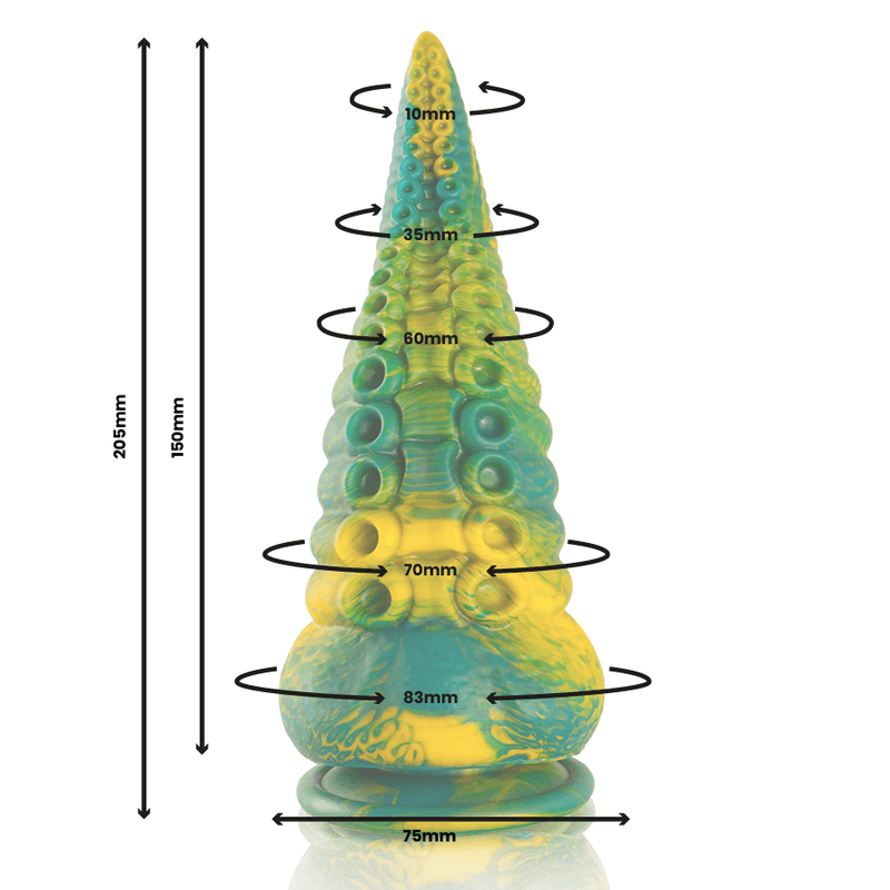EPIC - CETUS GREEN TENTACLE DILDO LARGE SIZE 3