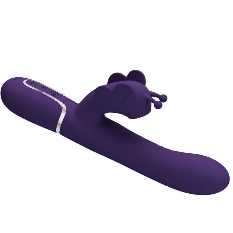 PRETTY LOVE - MULTIFUNCTION RABBIT VIBRATOR 4 IN 1 BUTTERFLY PURPLE 5