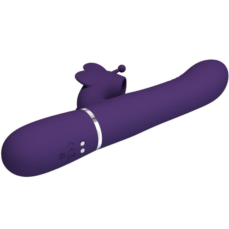 PRETTY LOVE - MULTIFUNCTION RABBIT VIBRATOR 4 IN 1 BUTTERFLY PURPLE 4