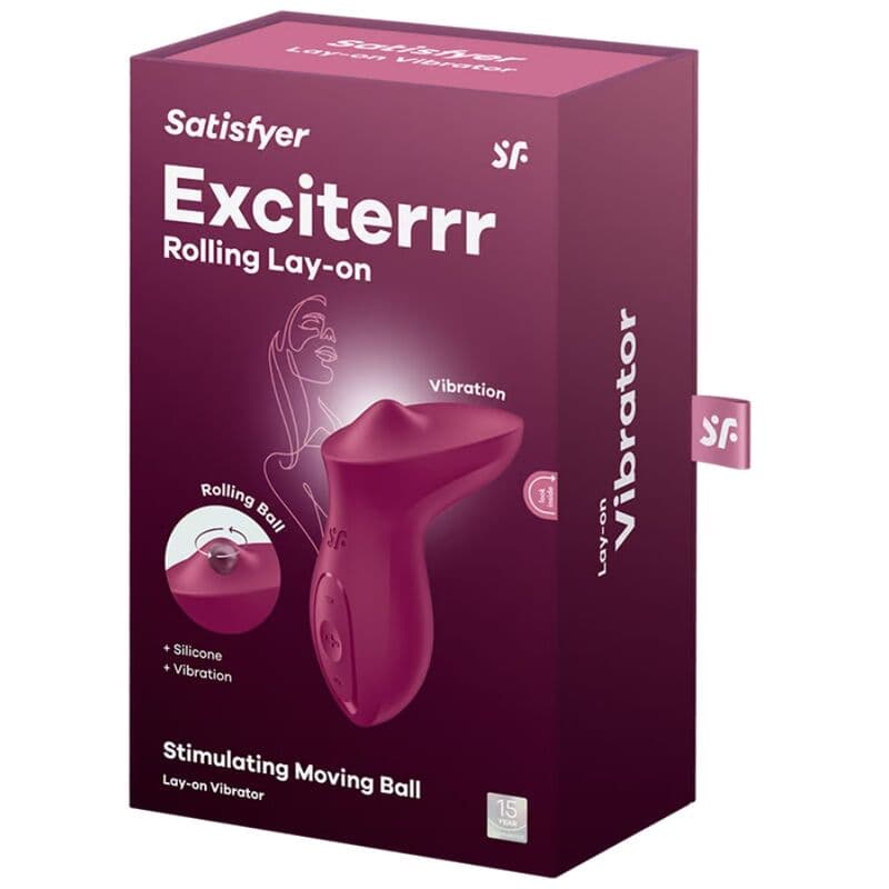 SATISFYER - EXCITERRR LAY-ON CLITORIS BERRY VIBRATOR 5