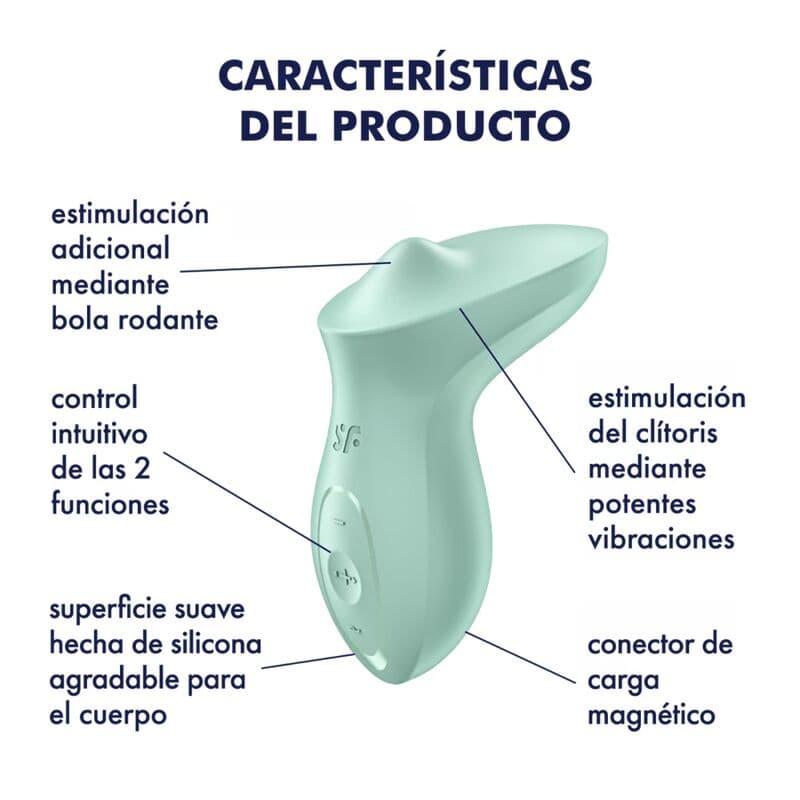 SATISFYER - EXCITERRR LAY-ON CLITORIS MINT VIBRATOR 4