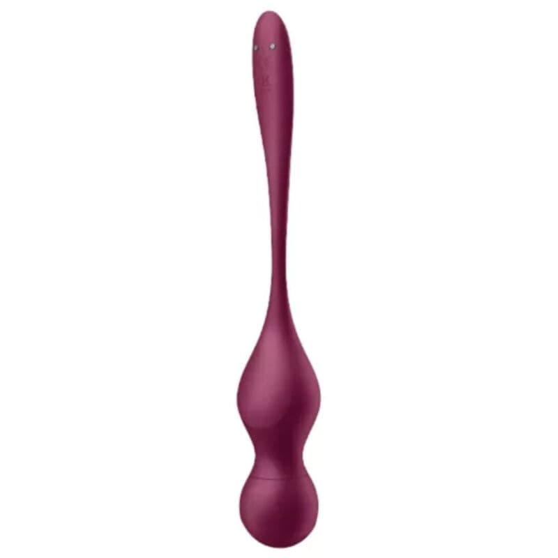 SATISFYER - LOVE BIRDS VARY VIBRATING BALLS FREE APP WINE RED 3