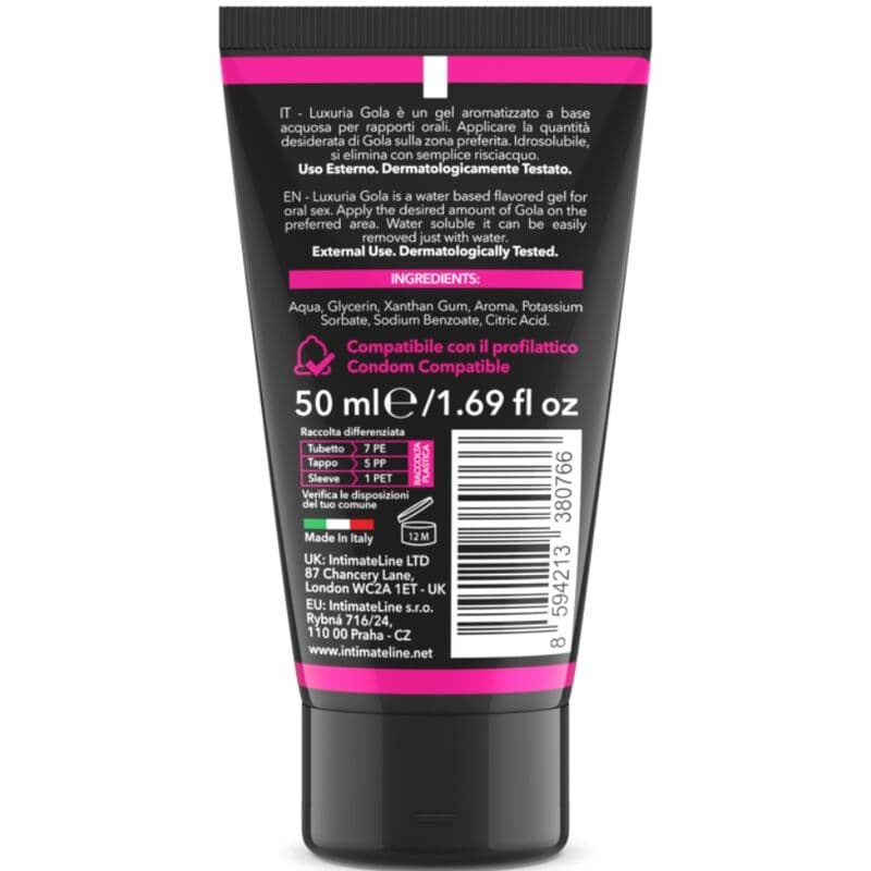 INTIMATELINE LUXURIA - ORAL SEX GEL CHERRY FLAVOR 50 ML 2