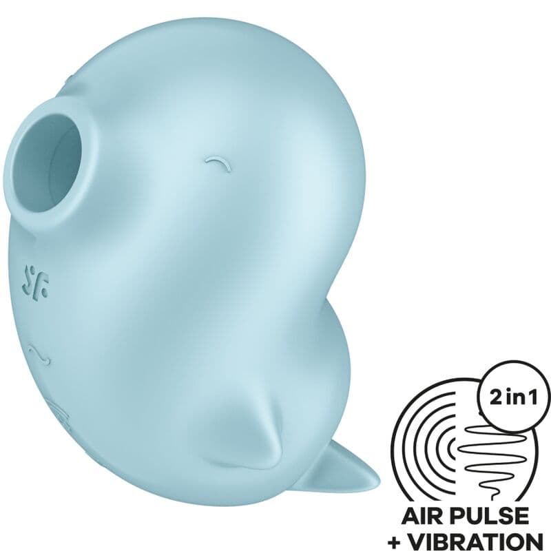SATISFYER - SASSY SEAL STIMULATOR & VIBRATOR BLUE 2