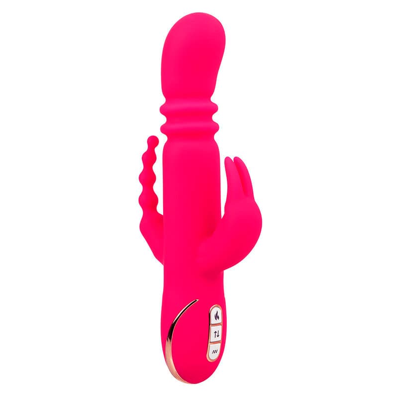 CALEXOTICS - JACK FANTASY TRIPLE HEATED VIBRATOR RABBIT PINK 5